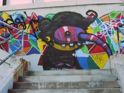 EP stairway graffiti